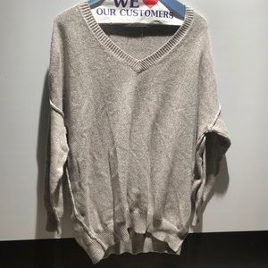 Cream BCBGeneration V-Neck Sweater